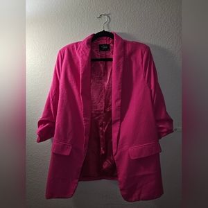 Fucsia lined blazer, Size L